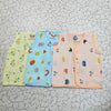Baby Muslin Button Type Jabla – Multi Printed (Pack of 3) | 0–3M & 6–12M | Sri Thulir Tex