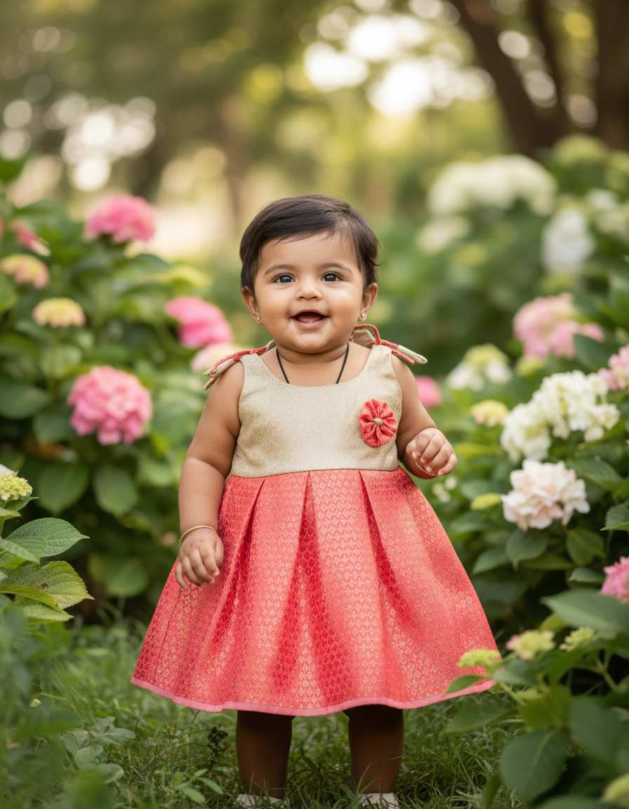 (Price 199) 5 Month to 4 Years Baby Frocks | Rope Type Design | Sri Thulir Tex