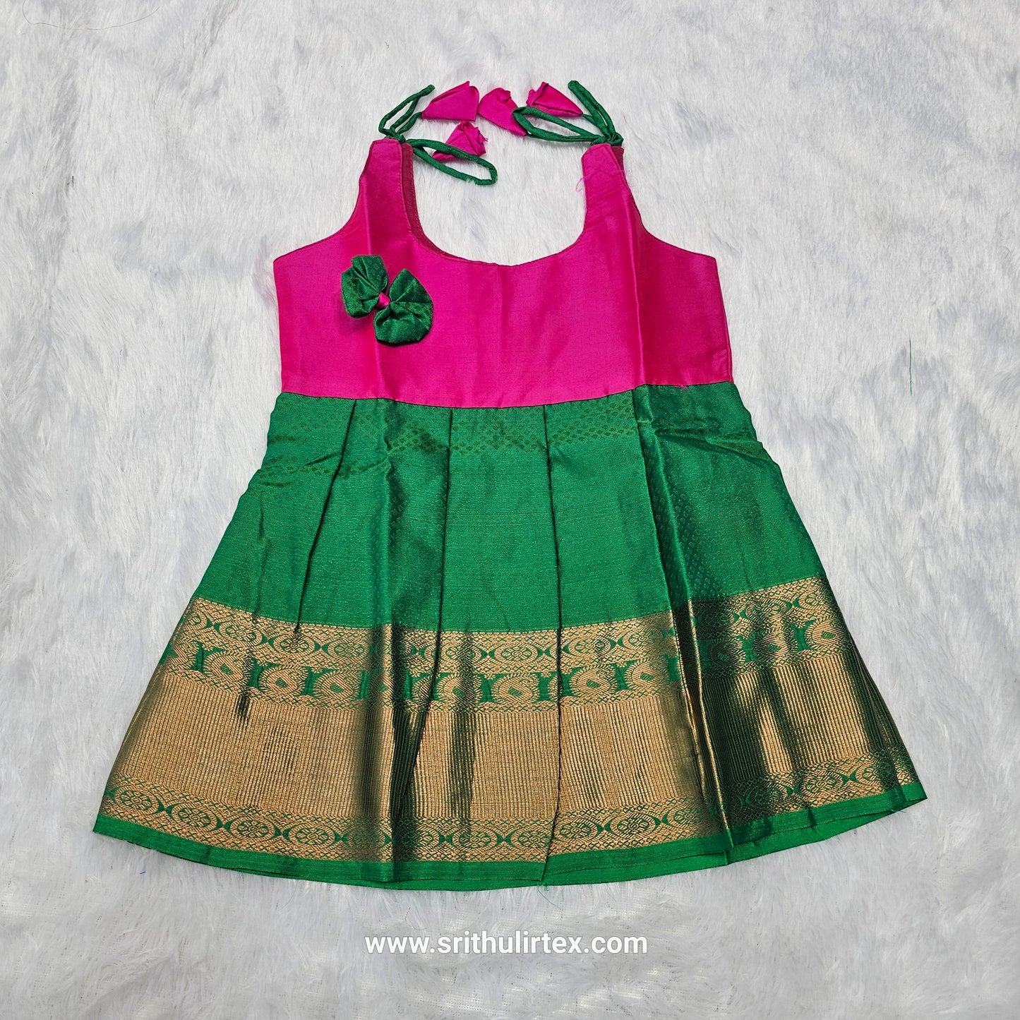 (Price: 300) 7 Month To 12 Month Baby Frock | Rope Type Design | Sri Thulir Tex (Batch-3)