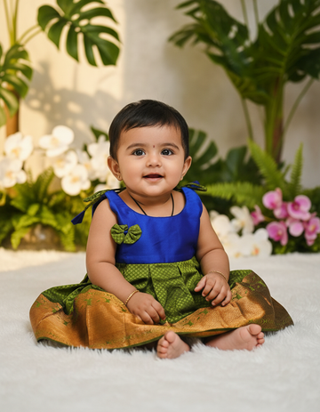 (Price: 300) 7 Month To 12 Month Baby Frock | Rope Type Design | Sri Thulir Tex (Batch-2)