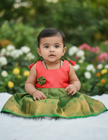 Premium Pure Pattu Frocks | 7 Month To 12 Month Baby's | (Price: 350) | (Batch 4)