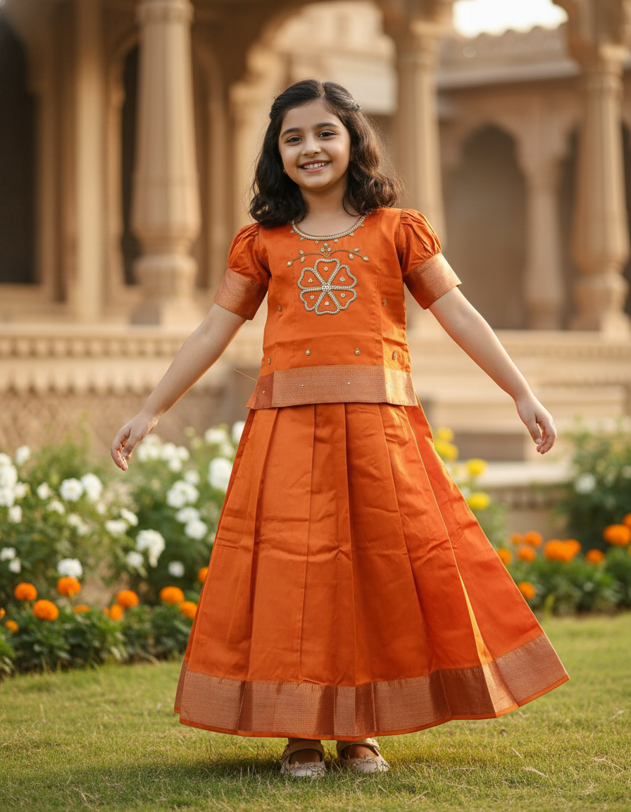 Plain Soft Silk Pattu Pavadai