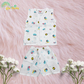Baby Muslin Jabla Shirt & Shorts Set – Multi Printed | 6 Months to 1 Year | Sri Thulir Tex
