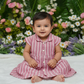 Cotton Stripe Baby Frock – Button Type with Collar Neck | 6 Months to 2 Years | Sri Thulir Tex