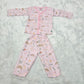 Muslin baby jabla full set for 1–2 year girls with pink butterfly print and button top – Sri Thulir Tex