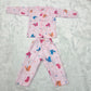 Muslin baby jabla full set for 1–2 year girls with pink butterfly print and button top – Sri Thulir Tex
