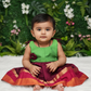 7 Month To 12 Month Baby Silk Frock Multi-Colour Border | Rope Type Design | Sri Thulir Tex (Batch-6)