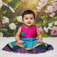 7 Month To 12 Month Baby Silk Frock Multi-Colour Border | Rope Type Design | Sri Thulir Tex (Batch-1)