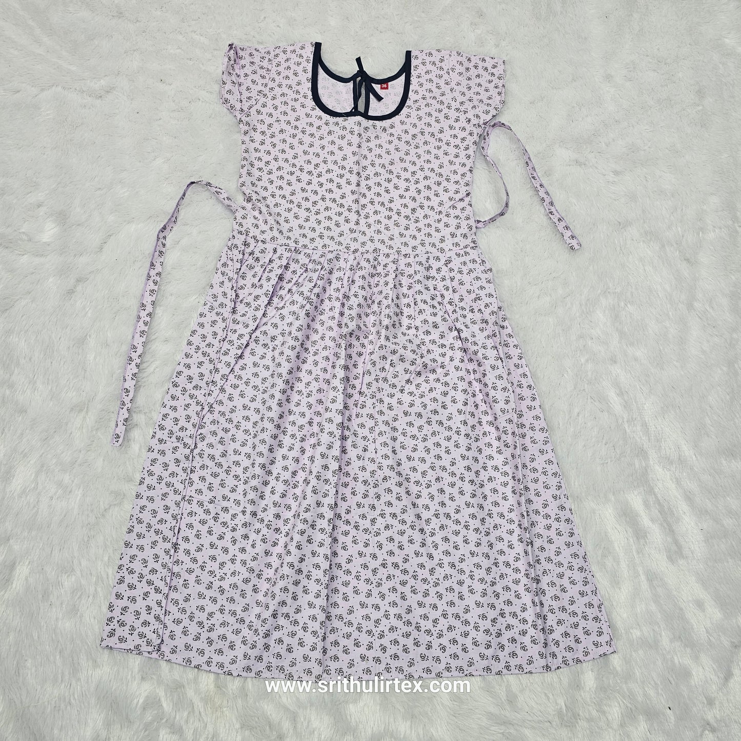 Cotton Printed Baby Frock – Back Rope Type |  6 to 9 Years baby | Sri Thulir Tex