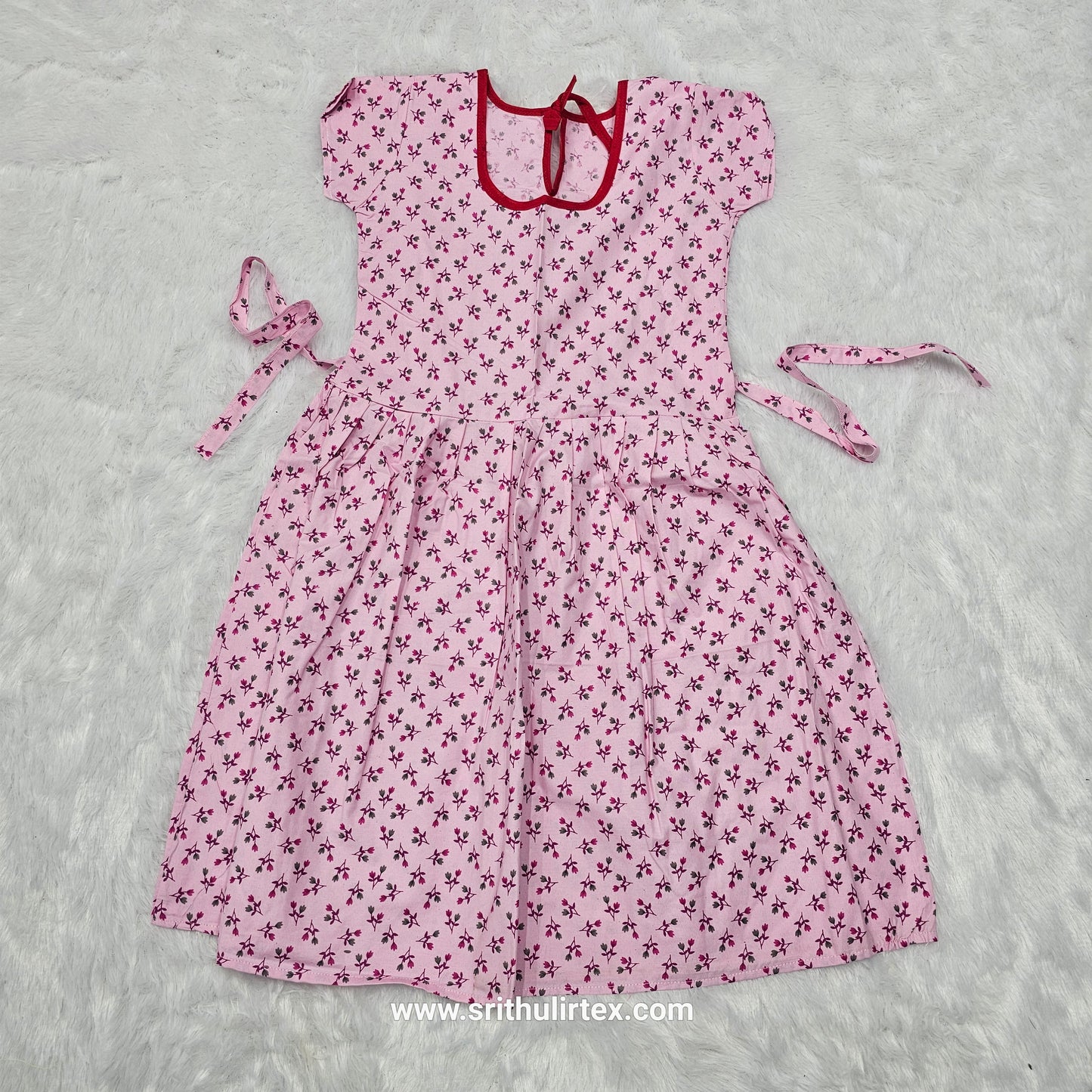 Cotton Printed Baby Frock – Back Rope Type |  6 to 9 Years baby | Sri Thulir Tex