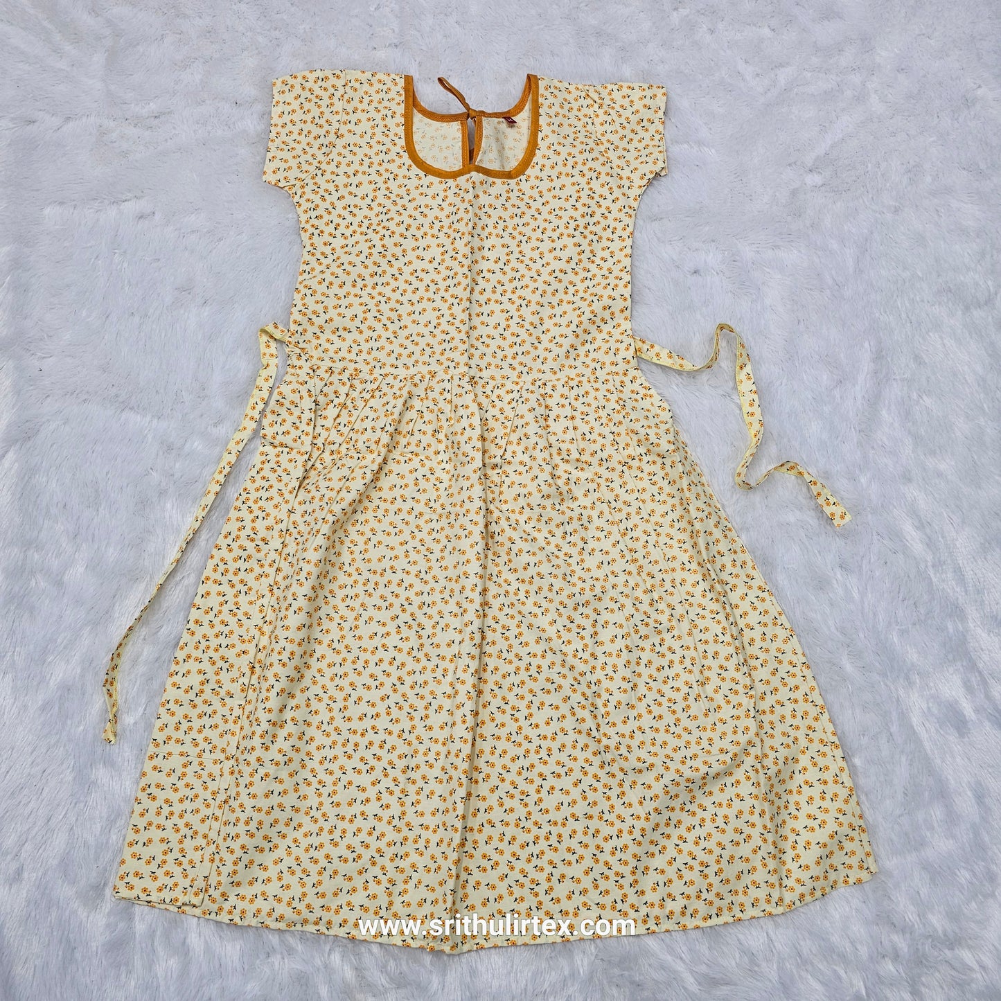 Cotton Printed Baby Frock – Back Rope Type |  6 to 9 Years baby | Sri Thulir Tex