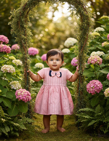 Fancy Cotton Baby Frock – Back Open Button Type | 6 Months to 2 Years | Sri Thulir Tex