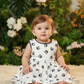 White Cotton Baby Frock – Back Open Button Type | 6 Months to 2 Years | Sri Thulir Tex