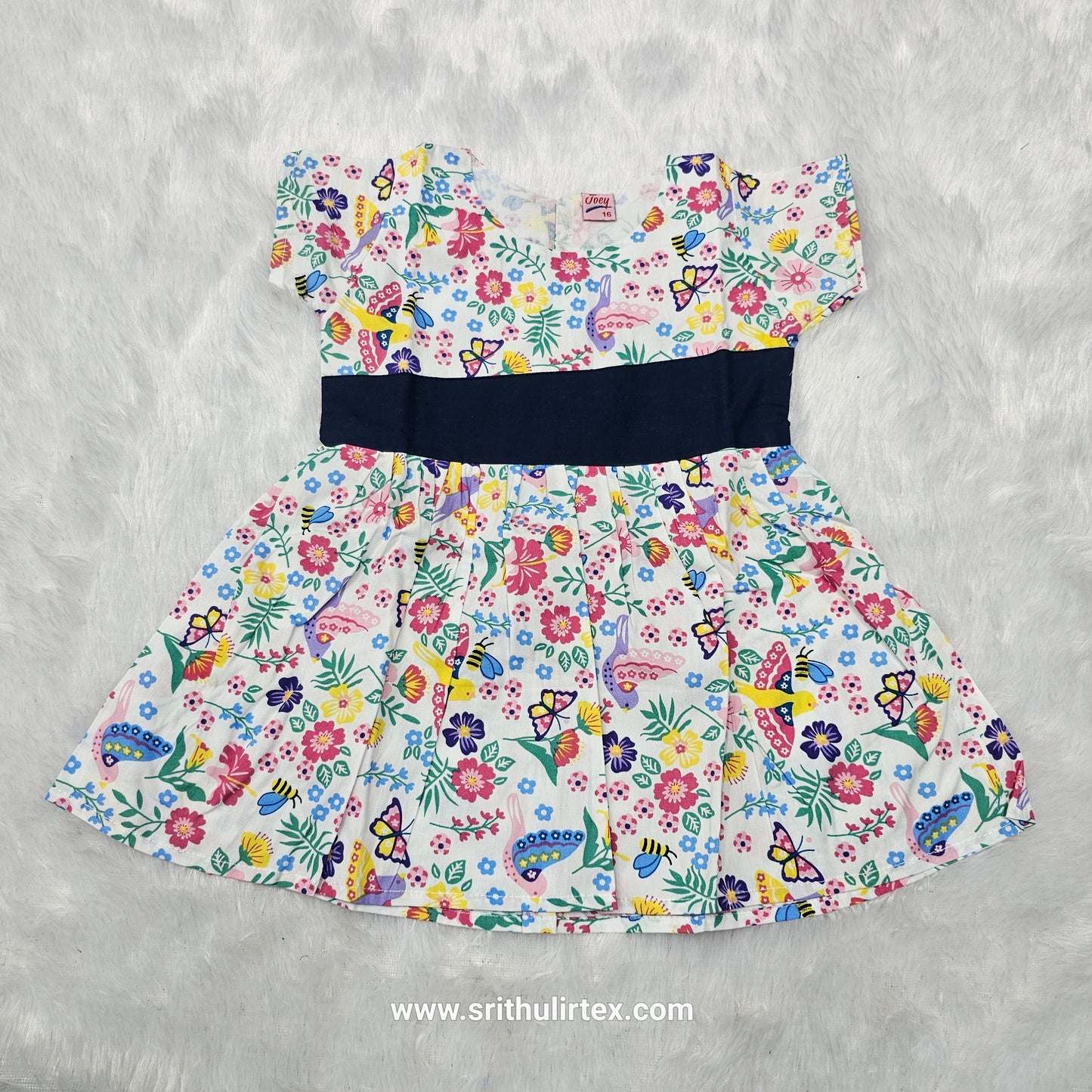 Fancy Cotton Printed Baby Frock – Back Open Button Type | 6 Months to 2 Years | Sri Thulir Tex