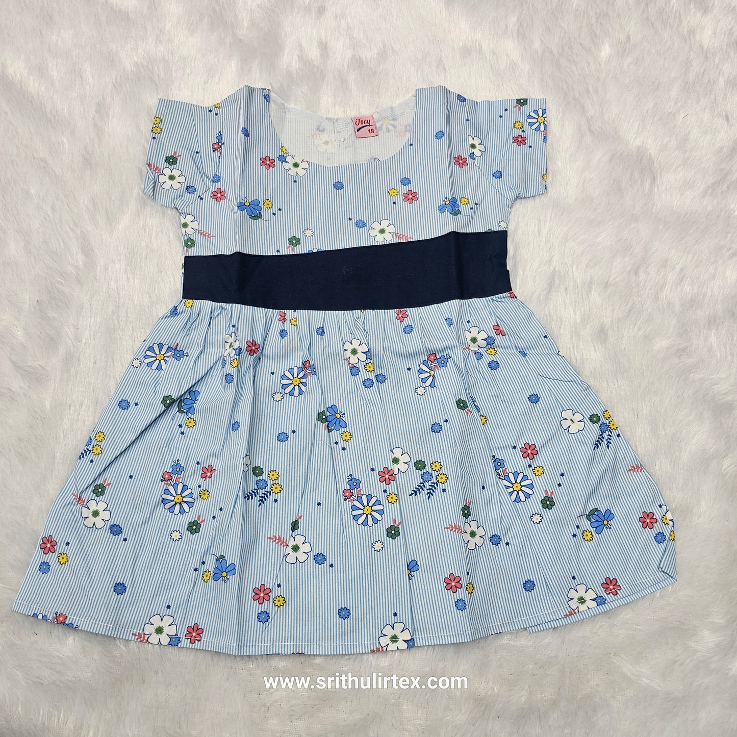 Fancy Cotton Printed Baby Frock – Back Open Button Type | 6 Months to 2 Years | Sri Thulir Tex