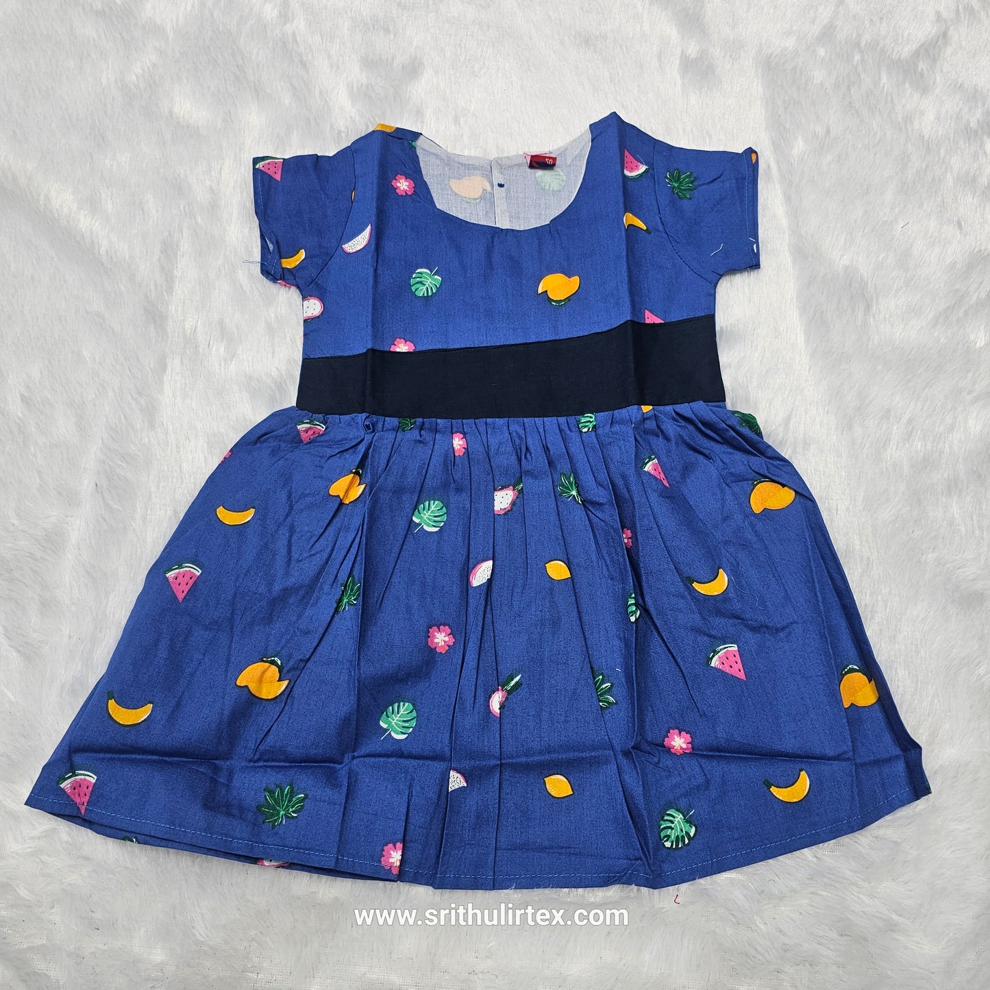 Fancy Cotton Printed Baby Frock – Back Open Button Type | 6 Months to 2 Years | Sri Thulir Tex