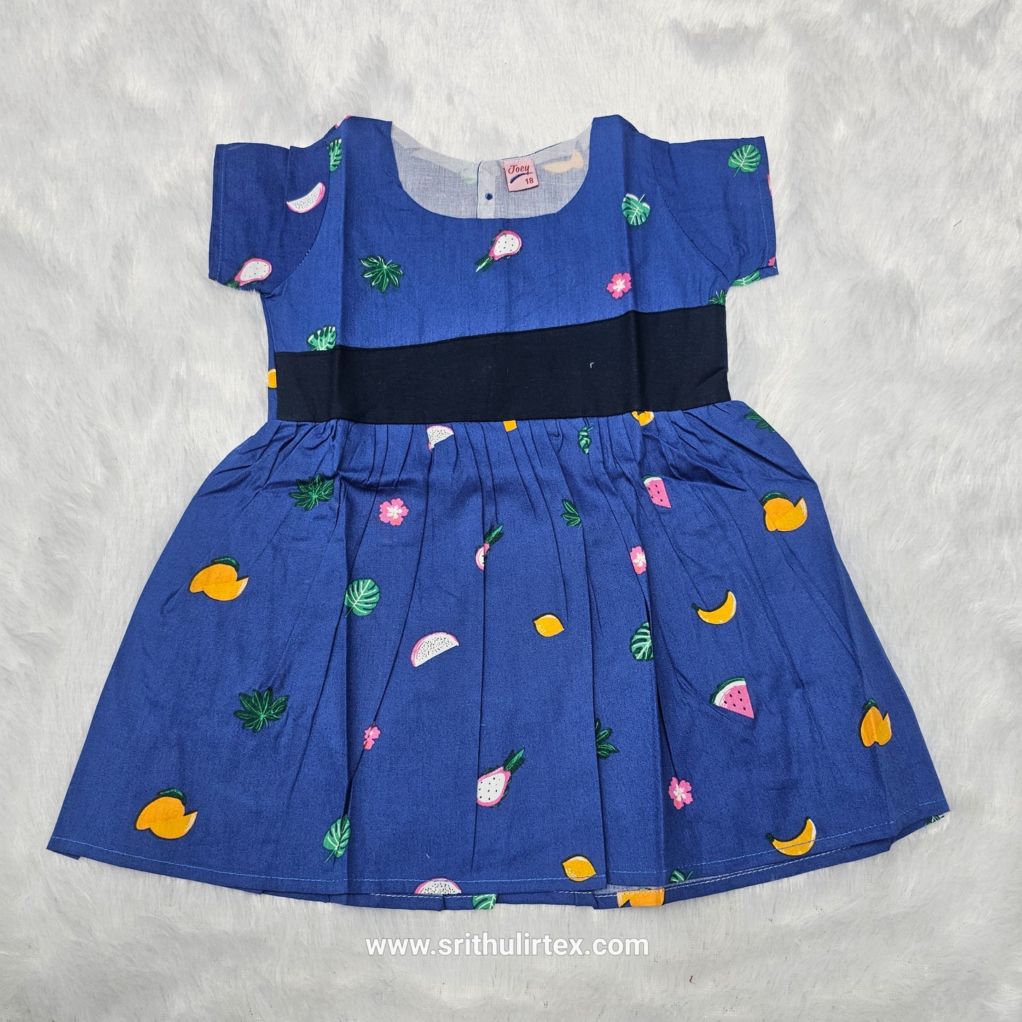 Fancy Cotton Printed Baby Frock – Back Open Button Type | 6 Months to 2 Years | Sri Thulir Tex