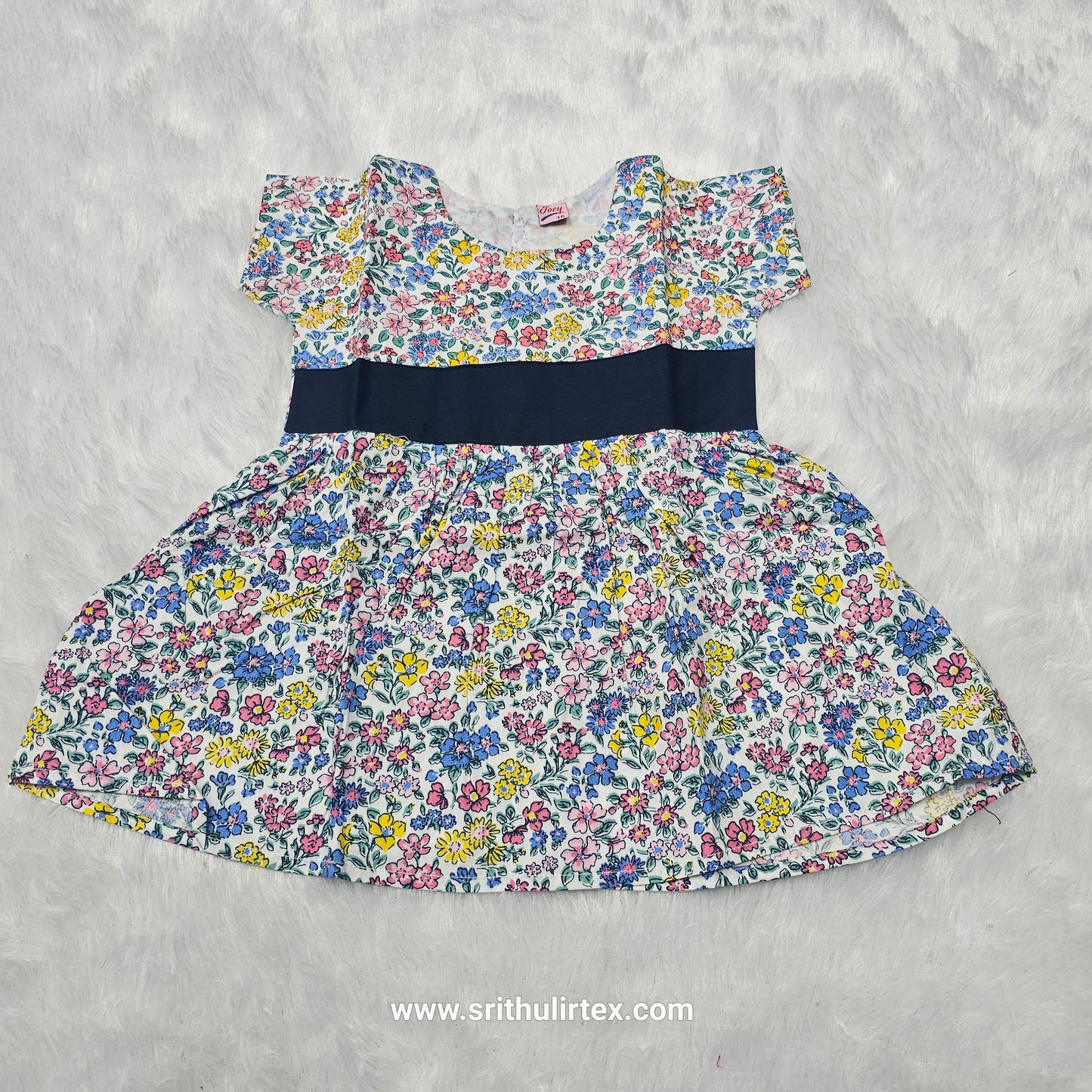 Fancy Cotton Printed Baby Frock – Back Open Button Type | 6 Months to 2 Years | Sri Thulir Tex