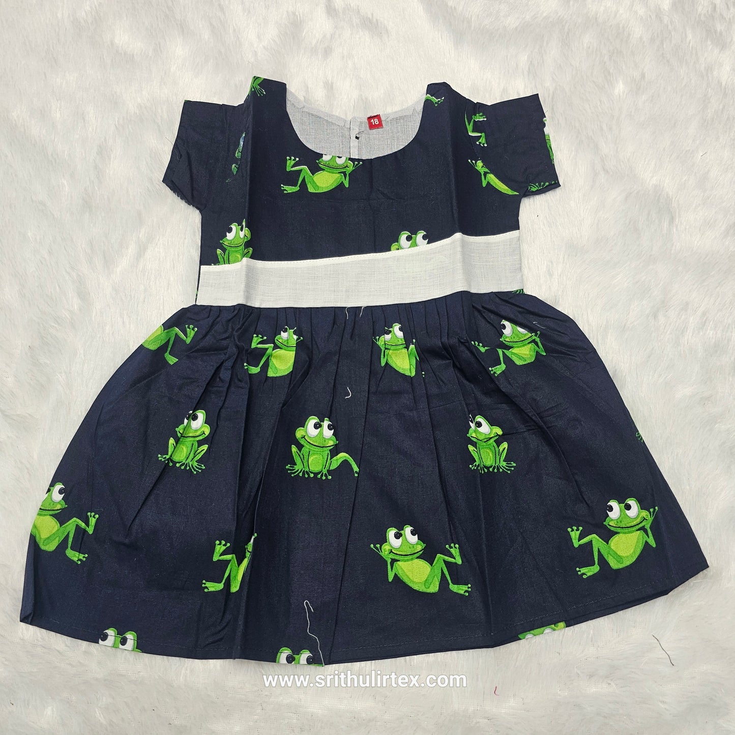 Fancy Cotton Printed Baby Frock – Back Open Button Type | 6 Months to 2 Years | Sri Thulir Tex