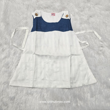 Fancy Fabric Baby Frock – Button Type with Adjustable Rope | 3 Months to 1 Year | Sri Thulir Tex
