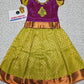 Kids pattu pavadai with purple top and green bridal silk skirt – Sri Thulir Tex