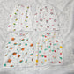 New born baby button jabla set in soft white cotton with multi printed designs – pack of 4 by Sri Thulir Tex