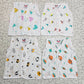 New born baby button jabla set in soft white cotton with multi printed designs – pack of 4 by Sri Thulir Tex