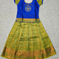 Royal Blue and Green Silk Pattu Pavadai for Baby Girl – Traditional Kids Dress by Sri Thulir Tex
