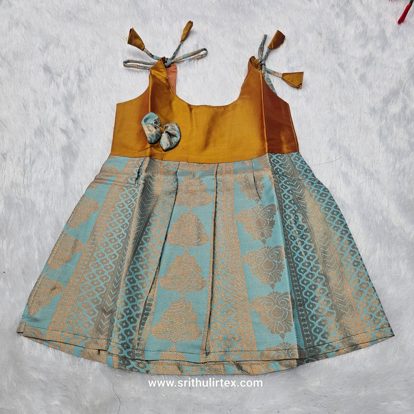 7 Month To 12 Month Baby Silk Frock| Rope Type Design | Sri Thulir Tex (Batch-1)