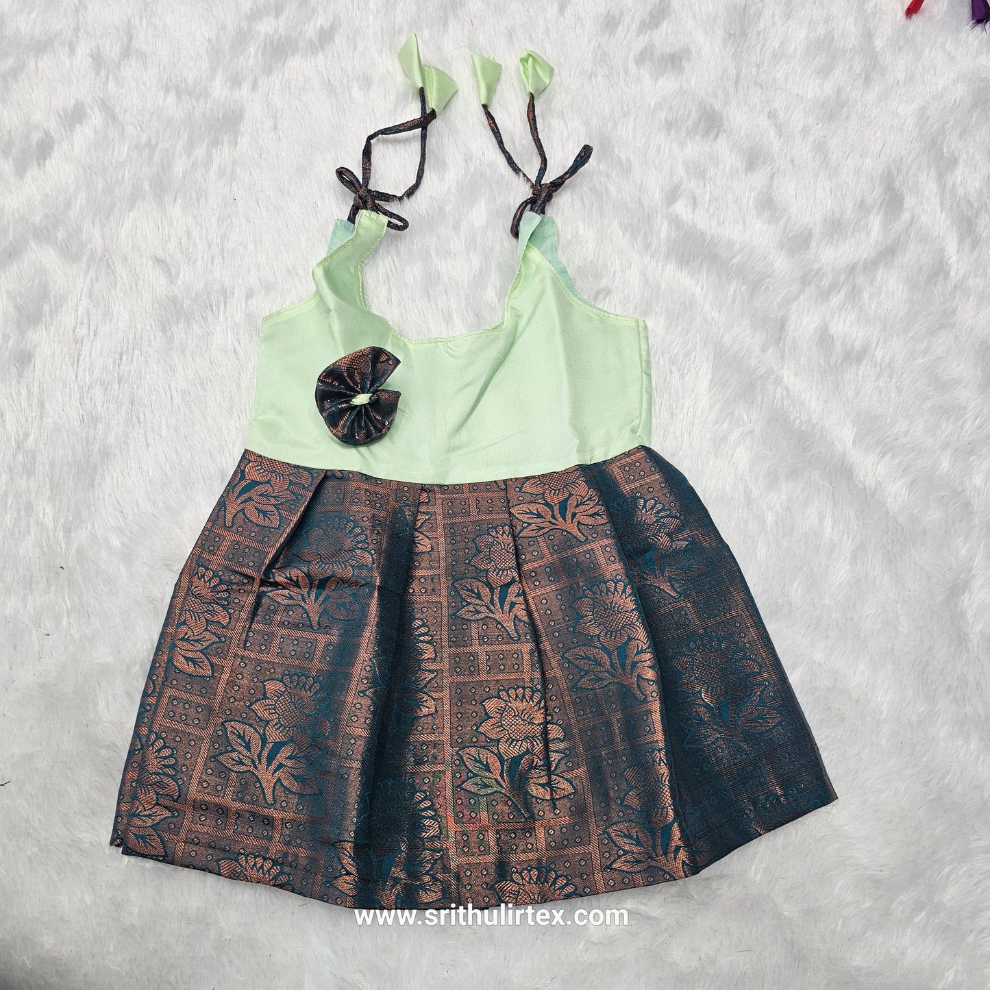 7 Month To 12 Month Baby Silk Frock| Rope Type Design | Sri Thulir Tex (Batch-1)