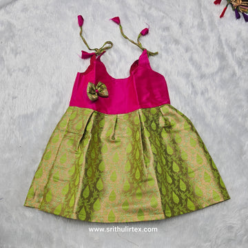 7 Month To 12 Month Baby Silk Frock| Rope Type Design | Sri Thulir Tex (Batch-1)