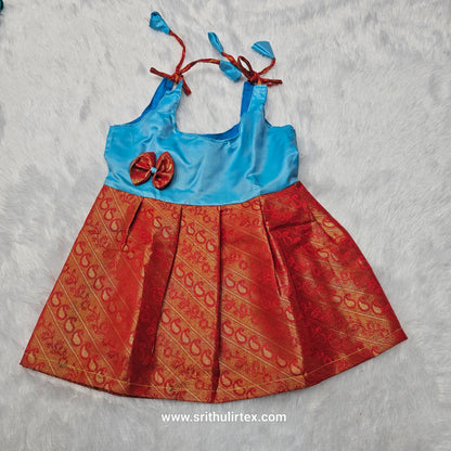 7 Month To 12 Month Baby Silk Frock| Rope Type Design | Sri Thulir Tex (Batch-1)