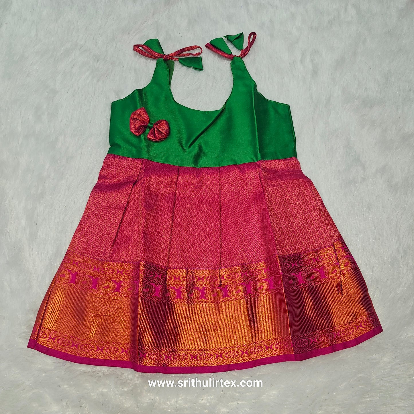 Premium Pure Pattu Frocks | 7 Month To 12 Month Baby's | (Price: 350) | (Batch 4)