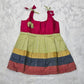 7 Month To 12 Month Baby Silk Frock Multi-Colour Border | Rope Type Design | Sri Thulir Tex (Batch-1)