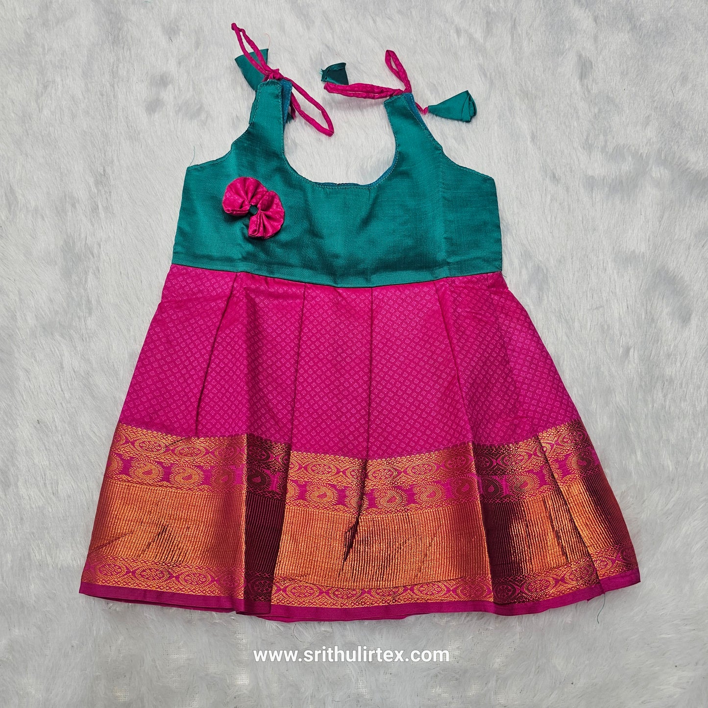 (Price: 300) 7 Month To 12 Month Baby Frock | Rope Type Design | Sri Thulir Tex (Batch-2)