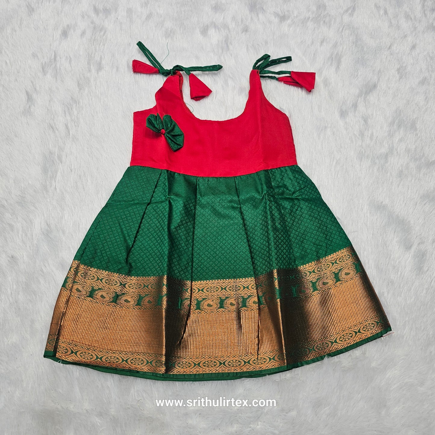 (Price: 300) 7 Month To 12 Month Baby Frock | Rope Type Design | Sri Thulir Tex (Batch-1)