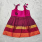 7 Month To 12 Month Baby Silk Frock Multi-Colour Border | Rope Type Design | Sri Thulir Tex (Batch-7)