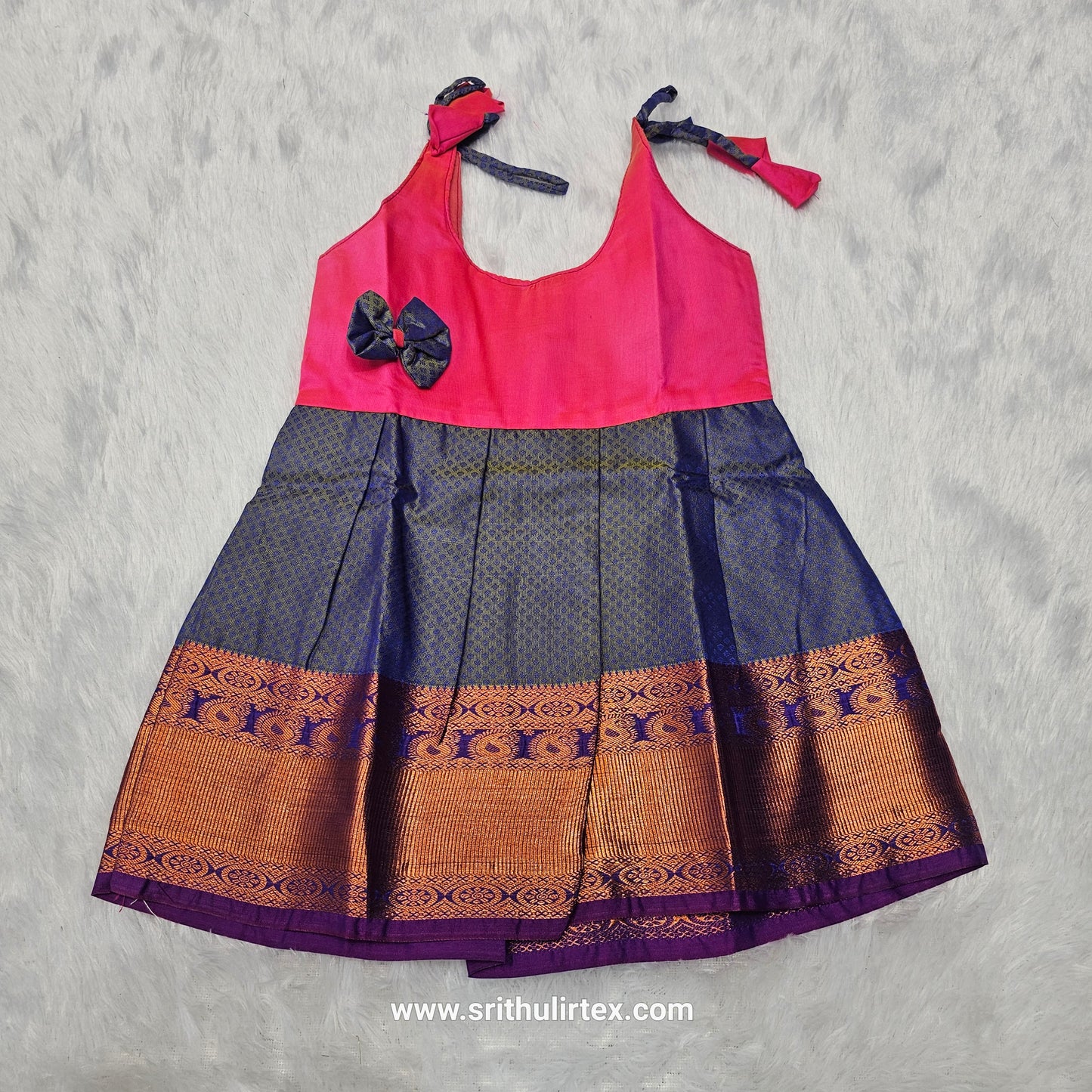 (Price: 300) 7 Month To 12 Month Baby Frock | Rope Type Design | Sri Thulir Tex (Batch-2)