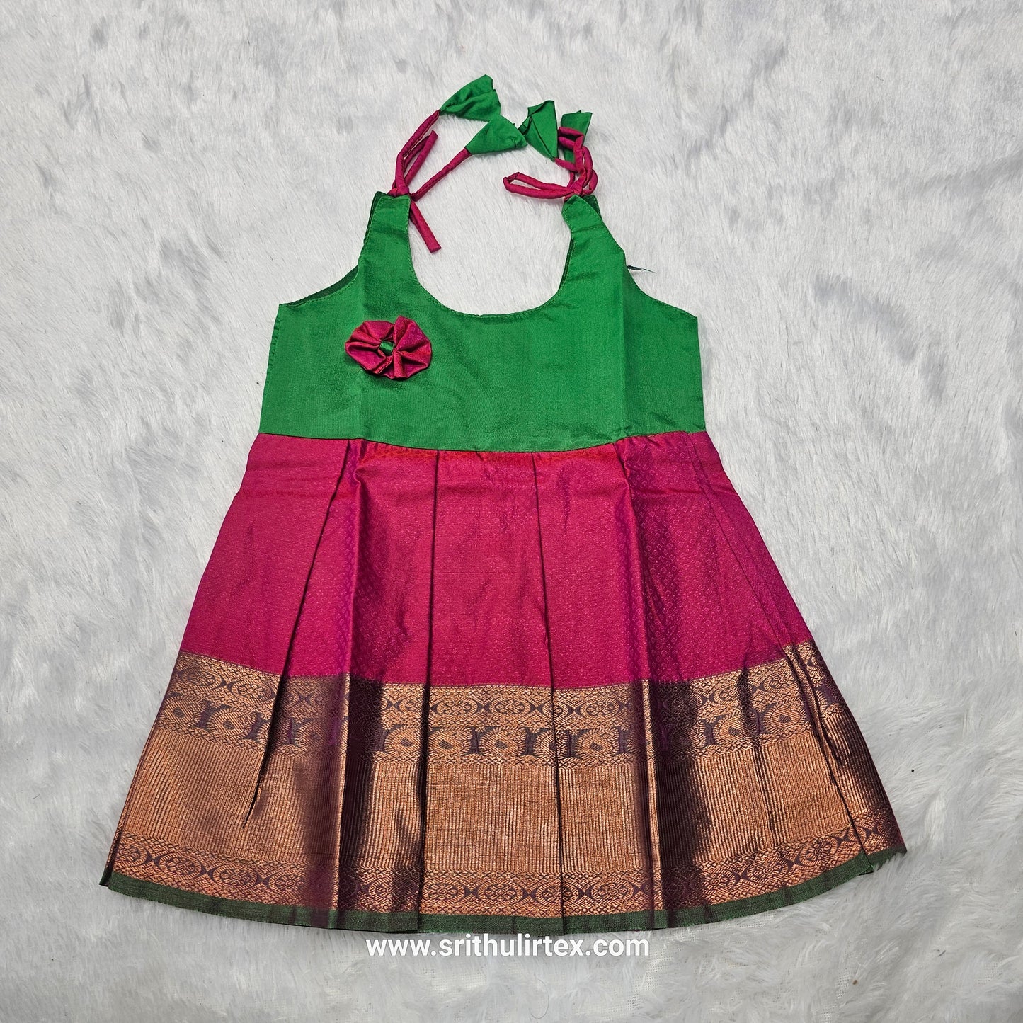 (Price: 300) 7 Month To 12 Month Baby Frock | Rope Type Design | Sri Thulir Tex (Batch-1)