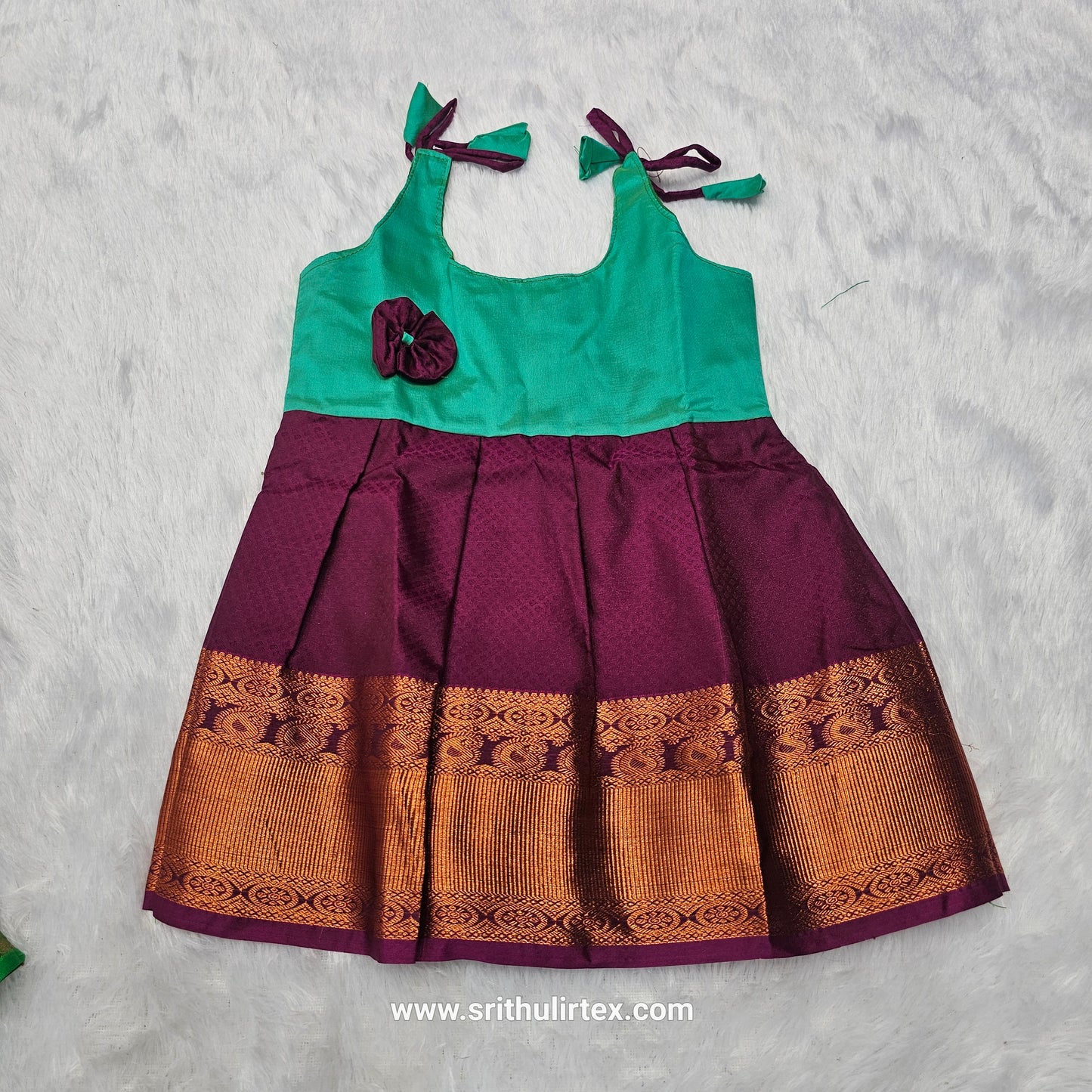 (Price: 300) 7 Month To 12 Month Baby Frock | Rope Type Design | Sri Thulir Tex (Batch-3)