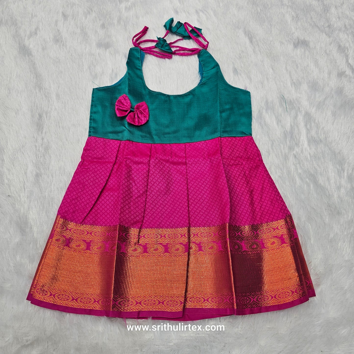 (Price: 300) 7 Month To 12 Month Baby Frock | Rope Type Design | Sri Thulir Tex (Batch-3)