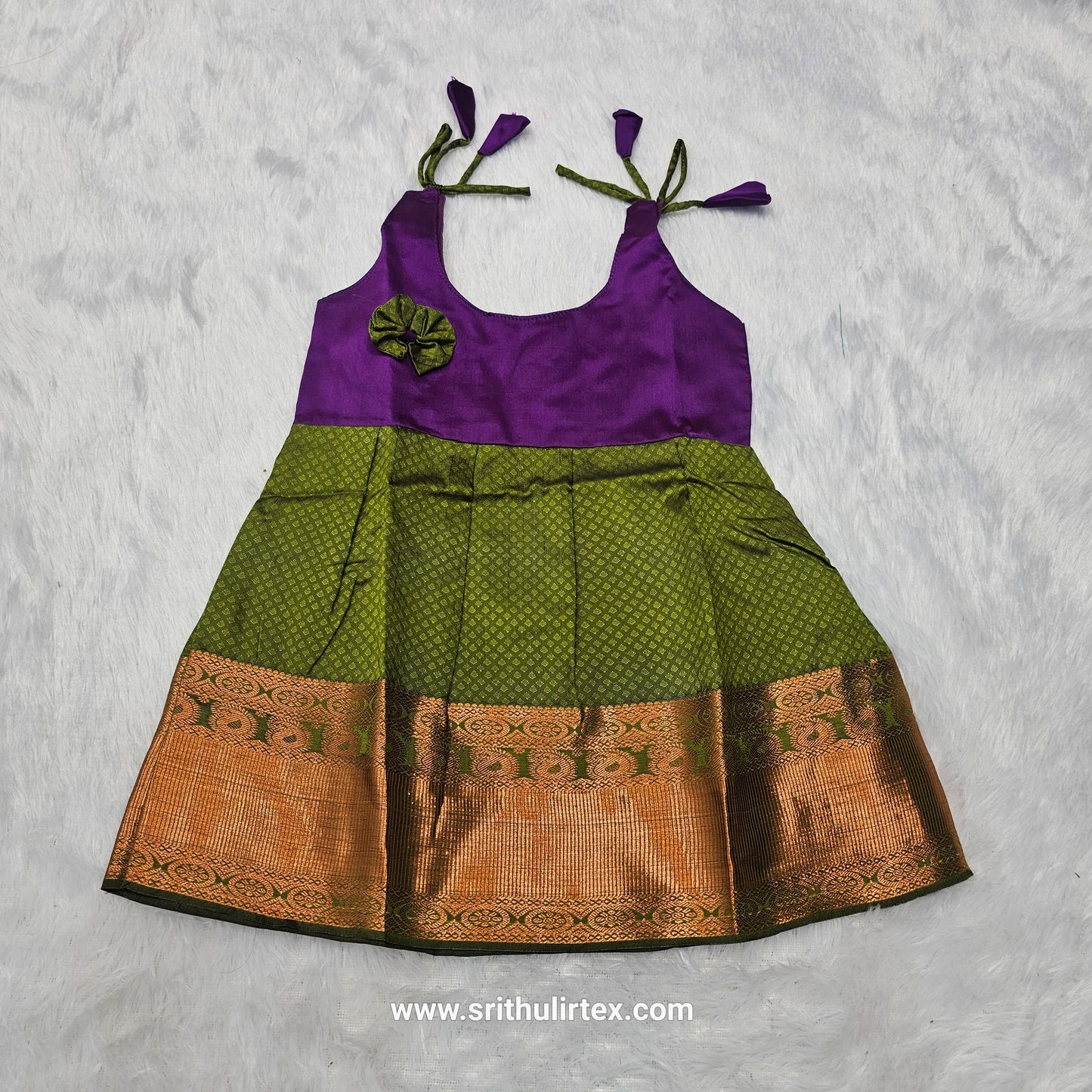 (Price: 300) 7 Month To 12 Month Baby Frock | Rope Type Design | Sri Thulir Tex (Batch-4)