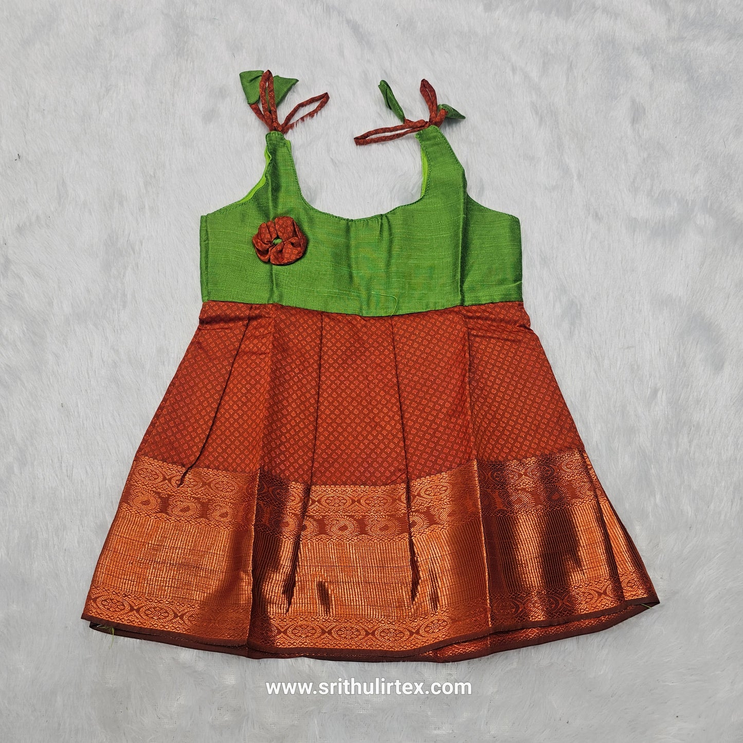 (Price: 300) 7 Month To 12 Month Baby Frock | Rope Type Design | Sri Thulir Tex (Batch-3)