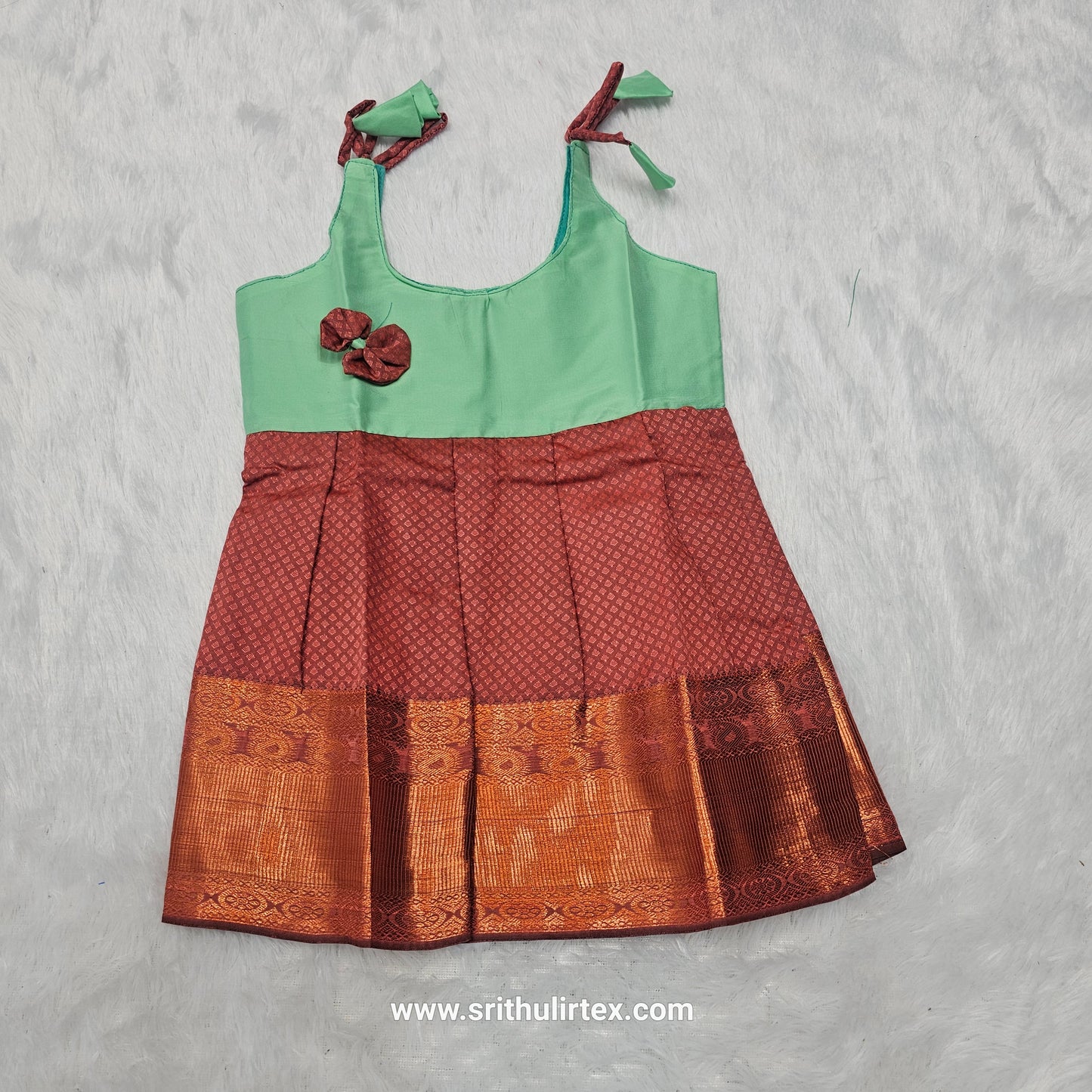 (Price: 300) 7 Month To 12 Month Baby Frock | Rope Type Design | Sri Thulir Tex (Batch-4)