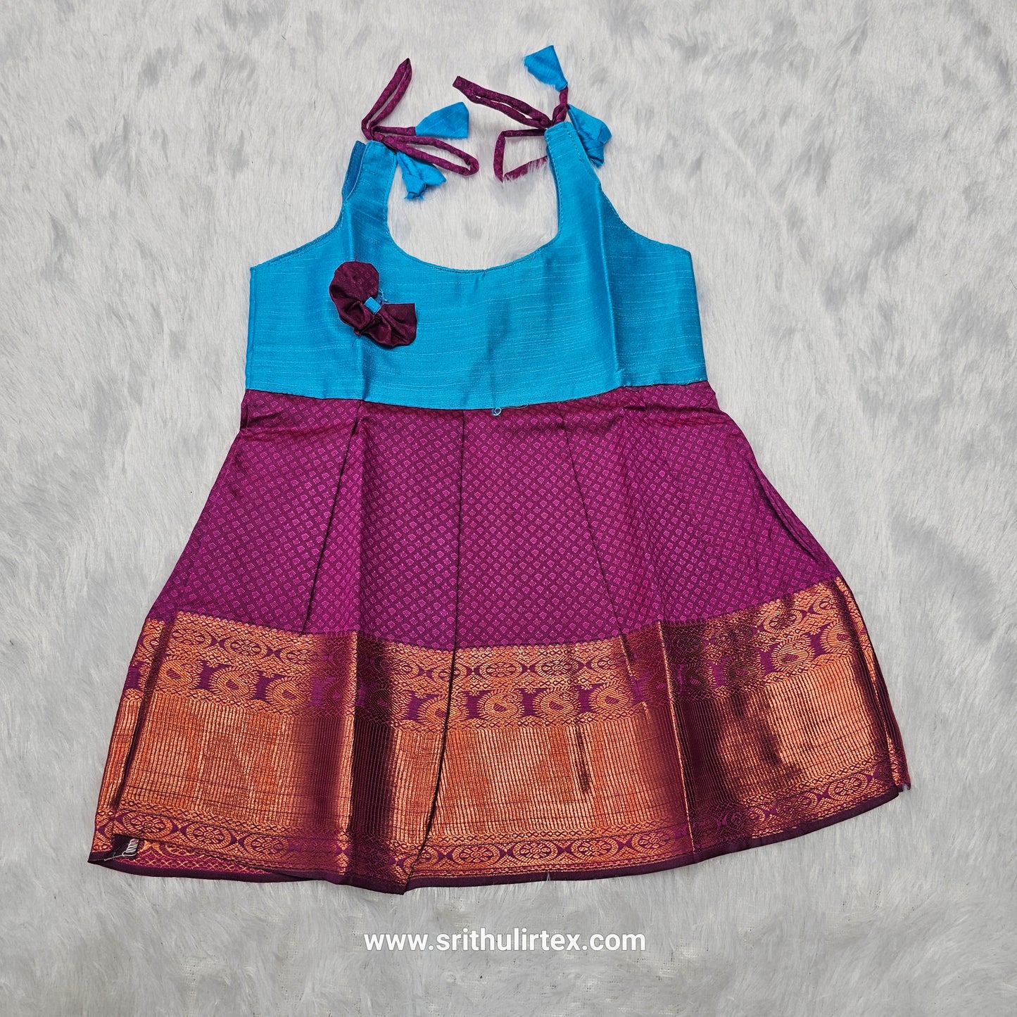 (Price: 300) 7 Month To 12 Month Baby Frock | Rope Type Design | Sri Thulir Tex (Batch-1)