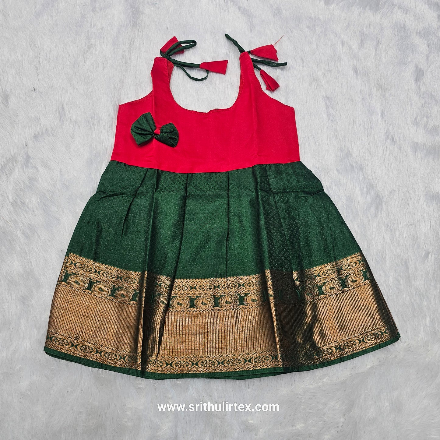 (Price: 300) 7 Month To 12 Month Baby Frock | Rope Type Design | Sri Thulir Tex (Batch-2)