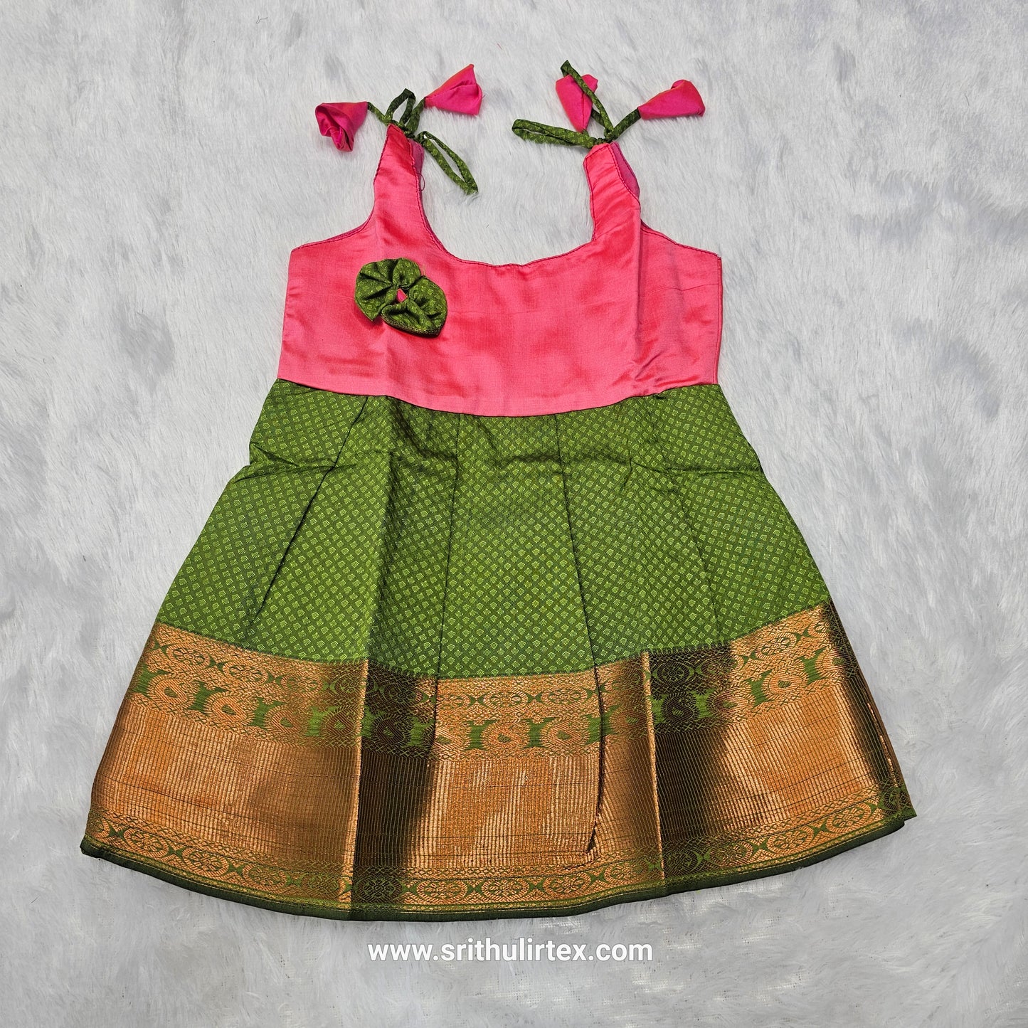 (Price: 300) 7 Month To 12 Month Baby Frock | Rope Type Design | Sri Thulir Tex (Batch-3)