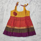7 Month To 12 Month Baby Silk Frock Multi-Colour Border | Rope Type Design | Sri Thulir Tex (Batch-5)