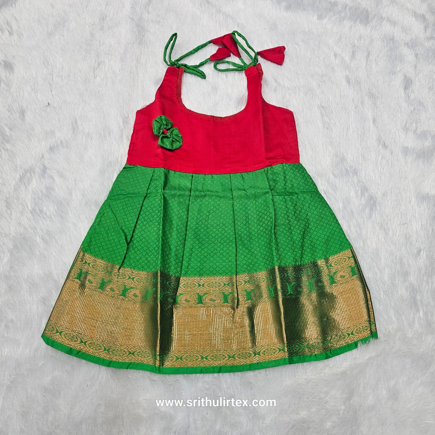 (Price: 300) 7 Month To 12 Month Baby Frock | Rope Type Design | Sri Thulir Tex (Batch-2)