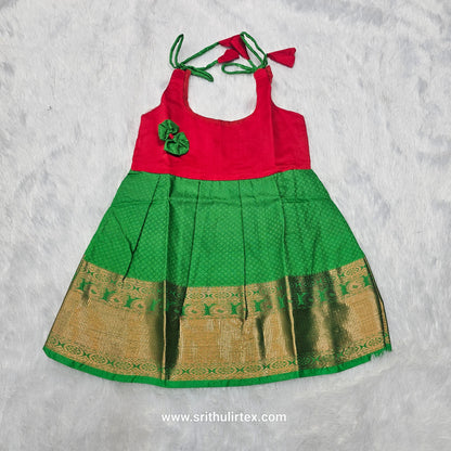 (Price: 300) 7 Month To 12 Month Baby Frock | Rope Type Design | Sri Thulir Tex (Batch-2)